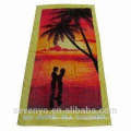 100% cotton romance under the setting sun design beach towels